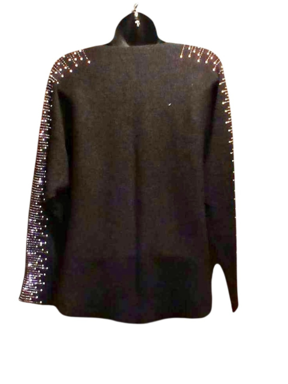 Milano Women's Black Embellished Long Sleeve Sweater - Size XL - INV348 A1 - Picture 2 of 8